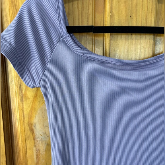 Purple Ribbed Romper - Picture 4 of 6